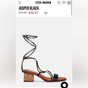 Steve Madden Jasper Black Heels